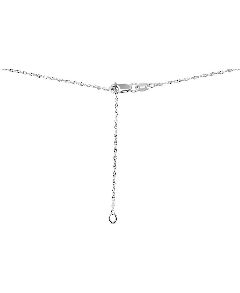 Macy's Sapphire (7/8 ct. t.w.) & Diamond (1/20 ct. t.w.) Oval Halo Pendant Necklace in 14k White Gold, 16" + 2" extender 3