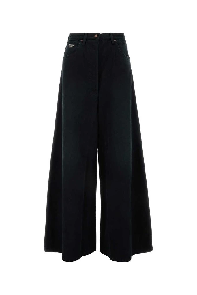 Prada Black Denim Wide-leg Jeans 1