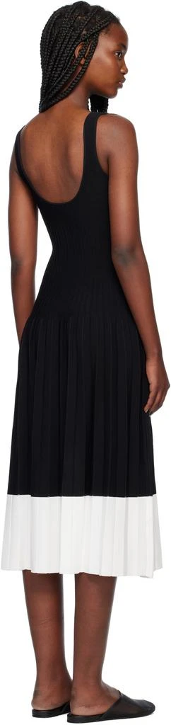 Staud Black & White Ellison Midi Dress 3