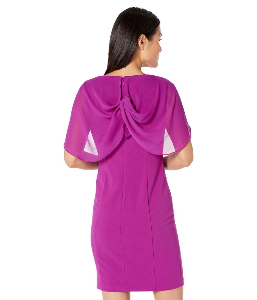 DKNY Sleeveless Combo Cape Dress