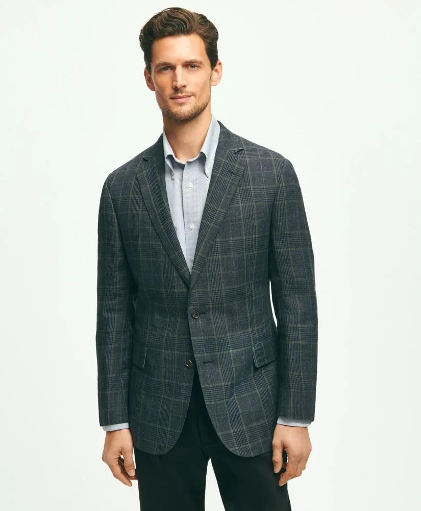 Brooks Brothers Classic Fit Linen Check Sport Coat 1