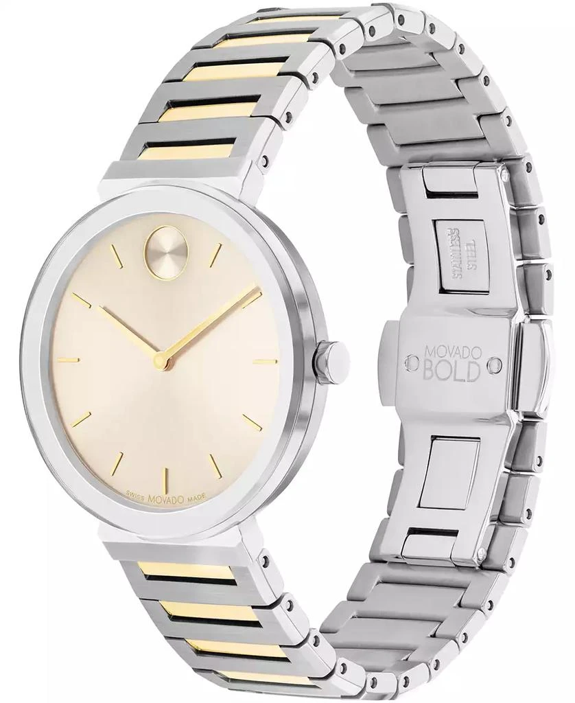 Movado Women's Bold Horizon Swiss Quartz Two Tone Stainless Steel Watch 34mm 2