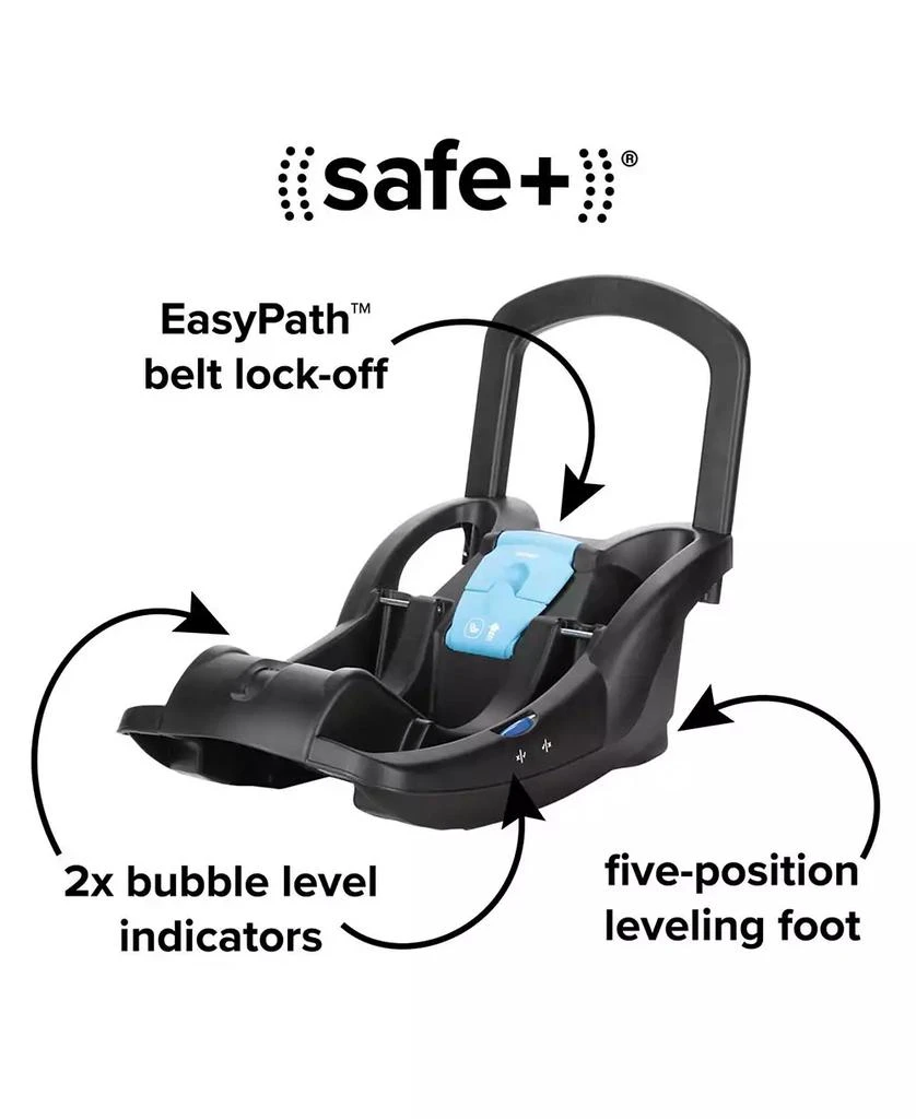 Diono Quantum 4 3-in-1 Travel System with LiteClik30 R SafePlus Infant Car Seat and Base, Gray Slate 5