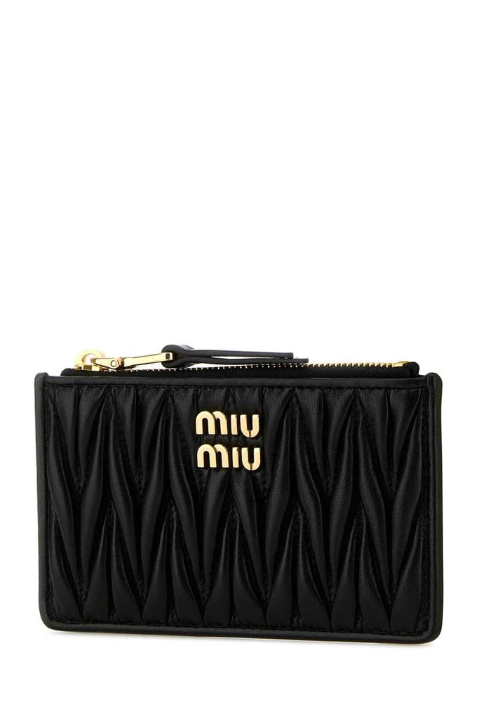 Miu Miu Black Nappa Leather Card Holder 2