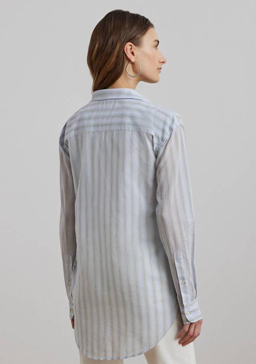 Ralph Lauren Ralph Lauren Oversize Striped Cotton Voile Shirt