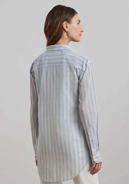 Ralph Lauren Ralph Lauren Oversize Striped Cotton Voile Shirt 2