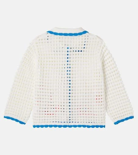 Stella McCartney Embroidered crochet cotton cardigan 2