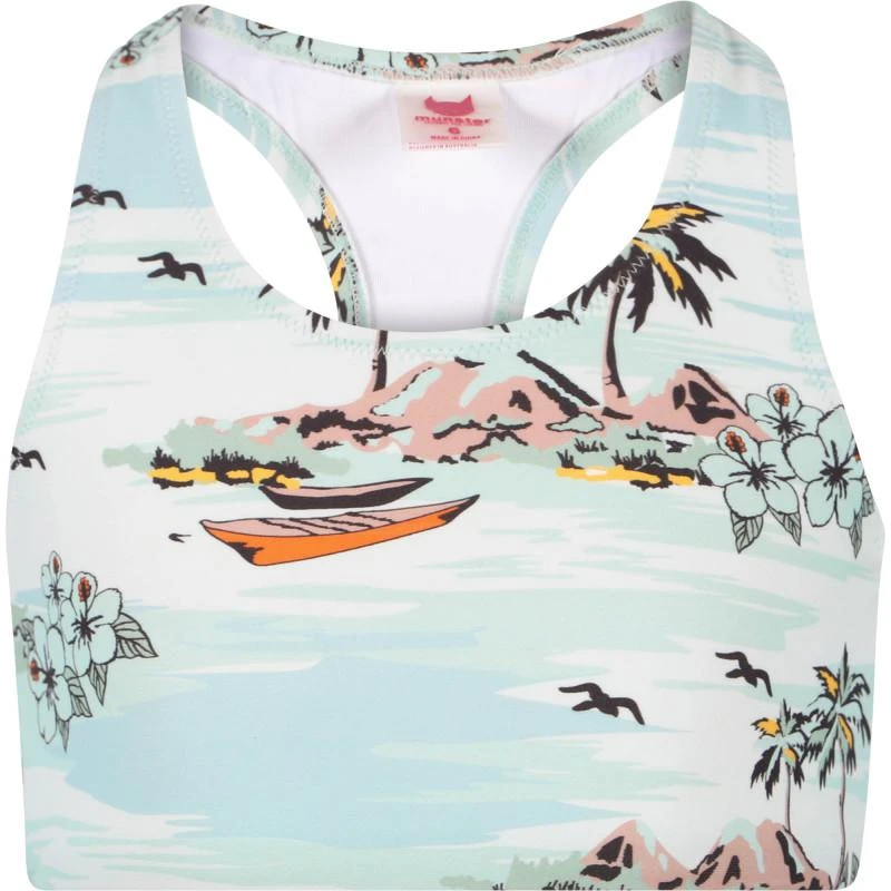Munster Daydream swimming top in white and light blue 1