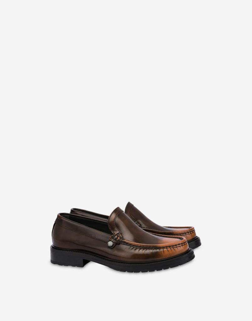 Moschino College Gradient-effect Calfskin Loafers