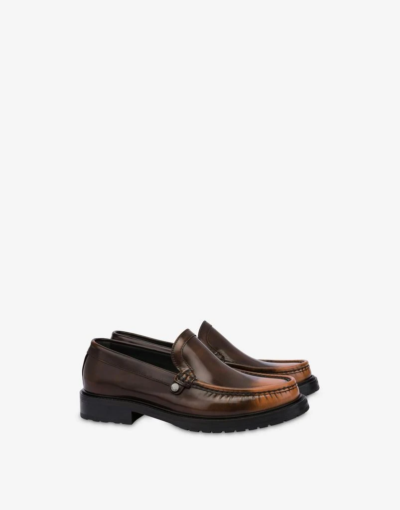 Moschino College Gradient-effect Calfskin Loafers 1