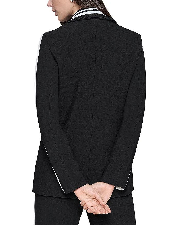 Karl Lagerfeld Paris Contrast Pleated Trim Blazer 5