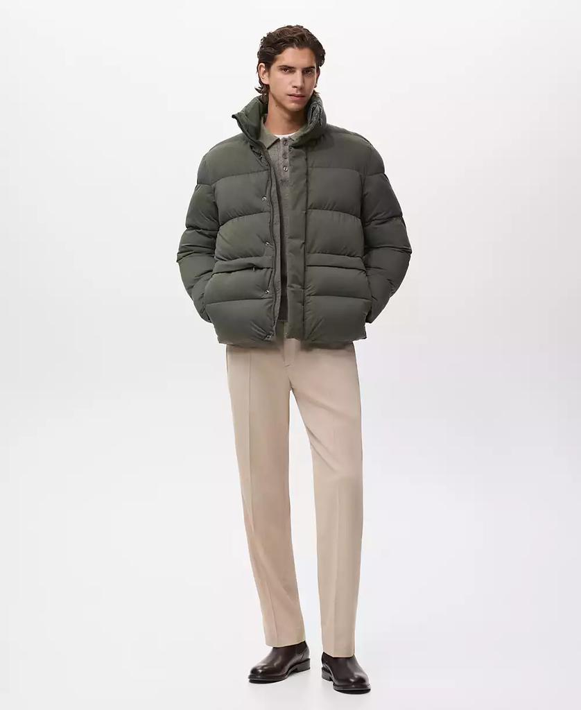 Mango Men's Short Puffer Water-Repellent Anorak