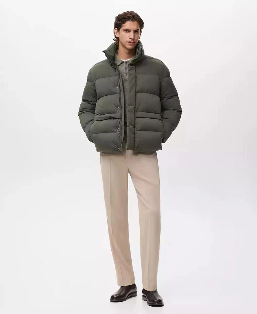 Mango Men's Short Puffer Water-Repellent Anorak 2