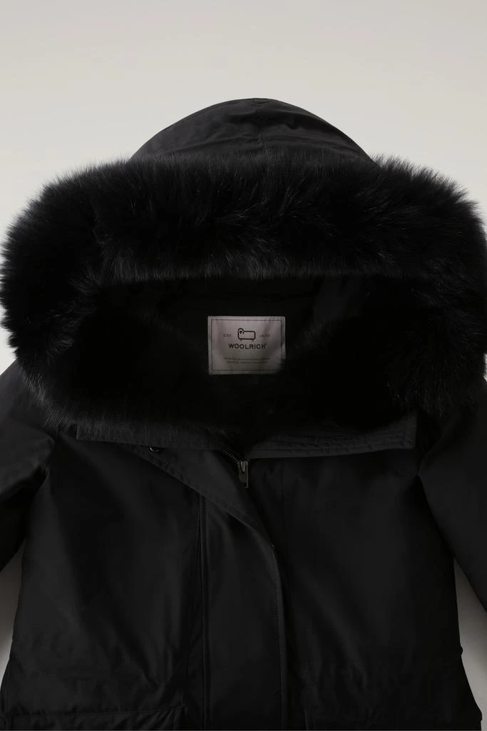 Woolrich Military Parka in Urban Touch Fabric with Fur Liner - Women - Black 2