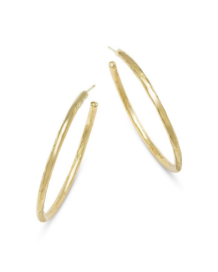 Ippolita 18K Yellow Gold Classico Hammered Large Hoop Earrings