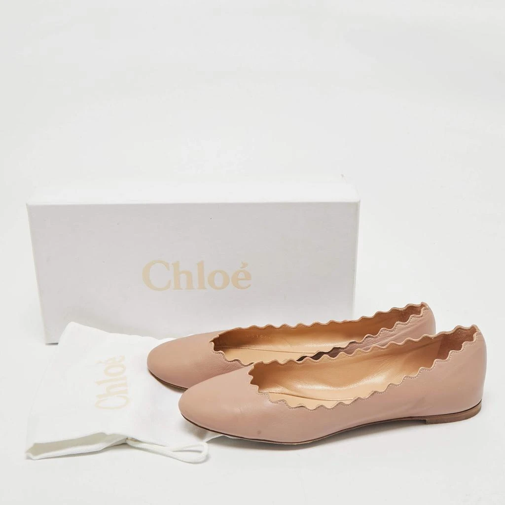 Chloé Chloe Dusty Pink Leather Scallop Lauren Ballet Flats Size 36.5 9