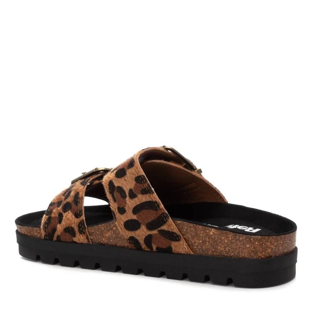 Xti Women's Textured Platform Sliders Sandals In Camel 3