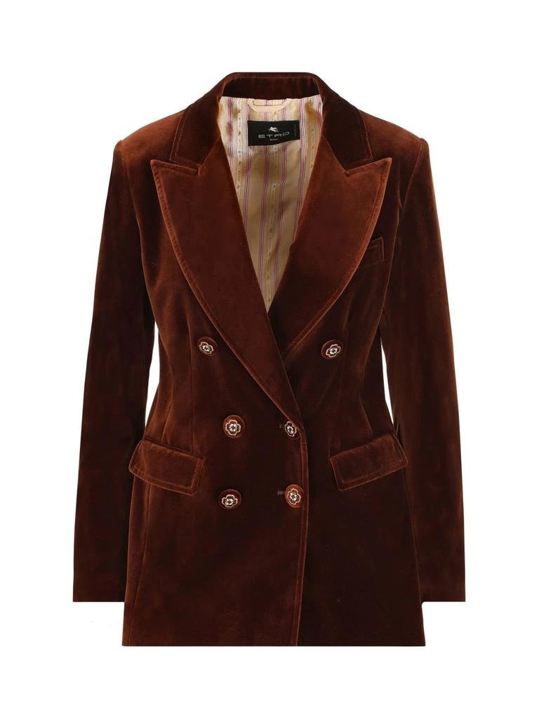 ETRO Etro Double-Breasted Long-Sleeved Blazer 1