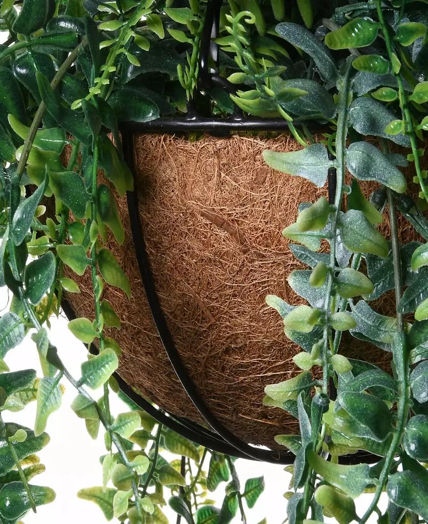 National Tree Company 21 Fern Leaves Hanging Basket 7