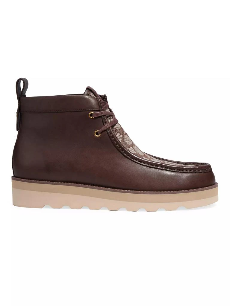 COACH C-Logo Leather Chukka Boots 1