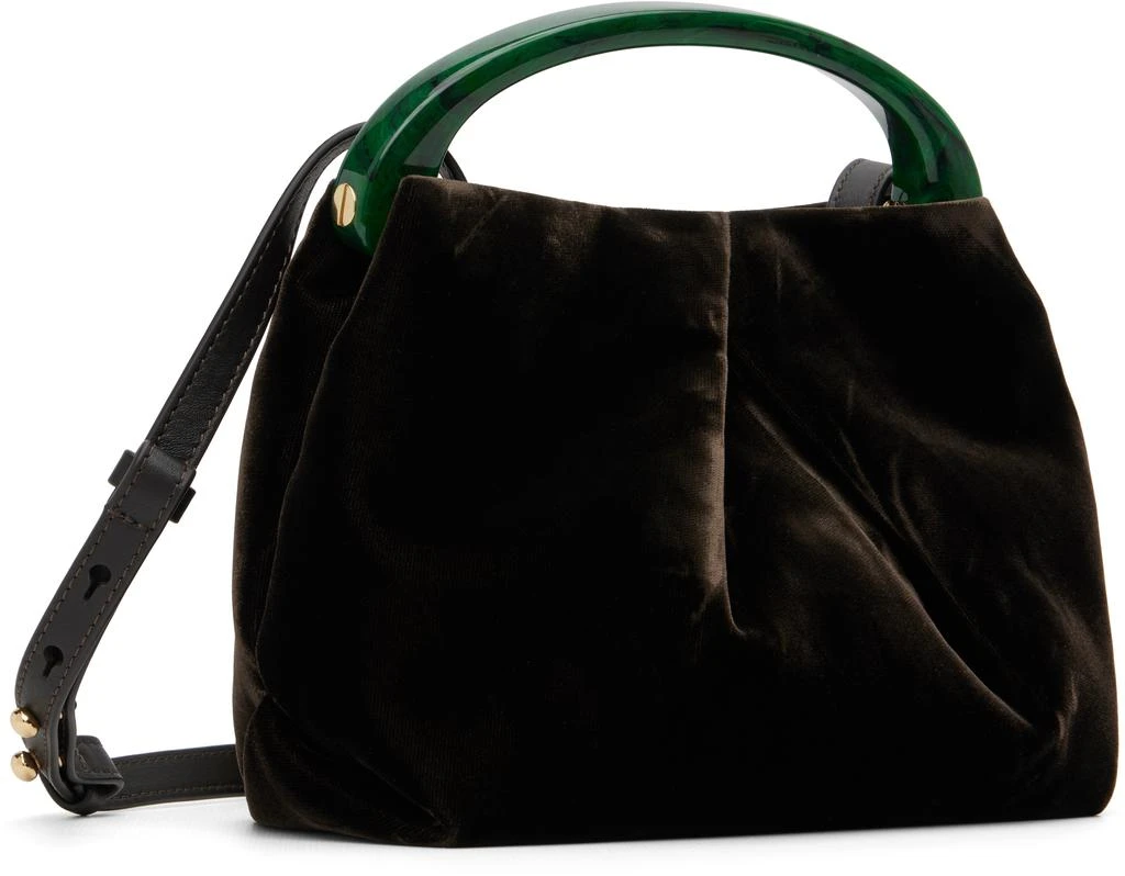 Dries Van Noten Brown Velvet Top Handle Bag 2