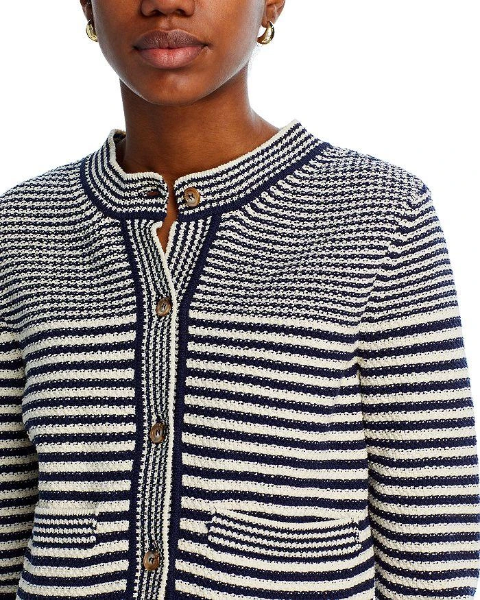 FRAME Compact Stripe Cardigan Sweater 4