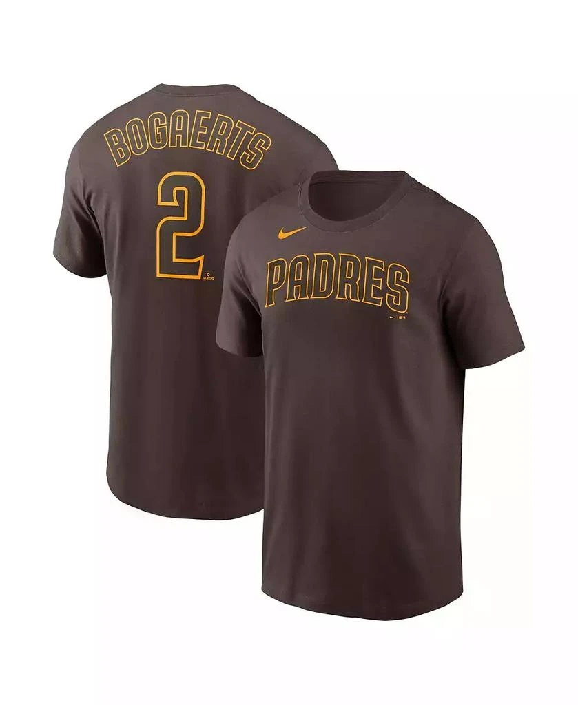 NIKE Men's Xander Bogaerts Brown San Diego Padres Name and Number T-shirt 1