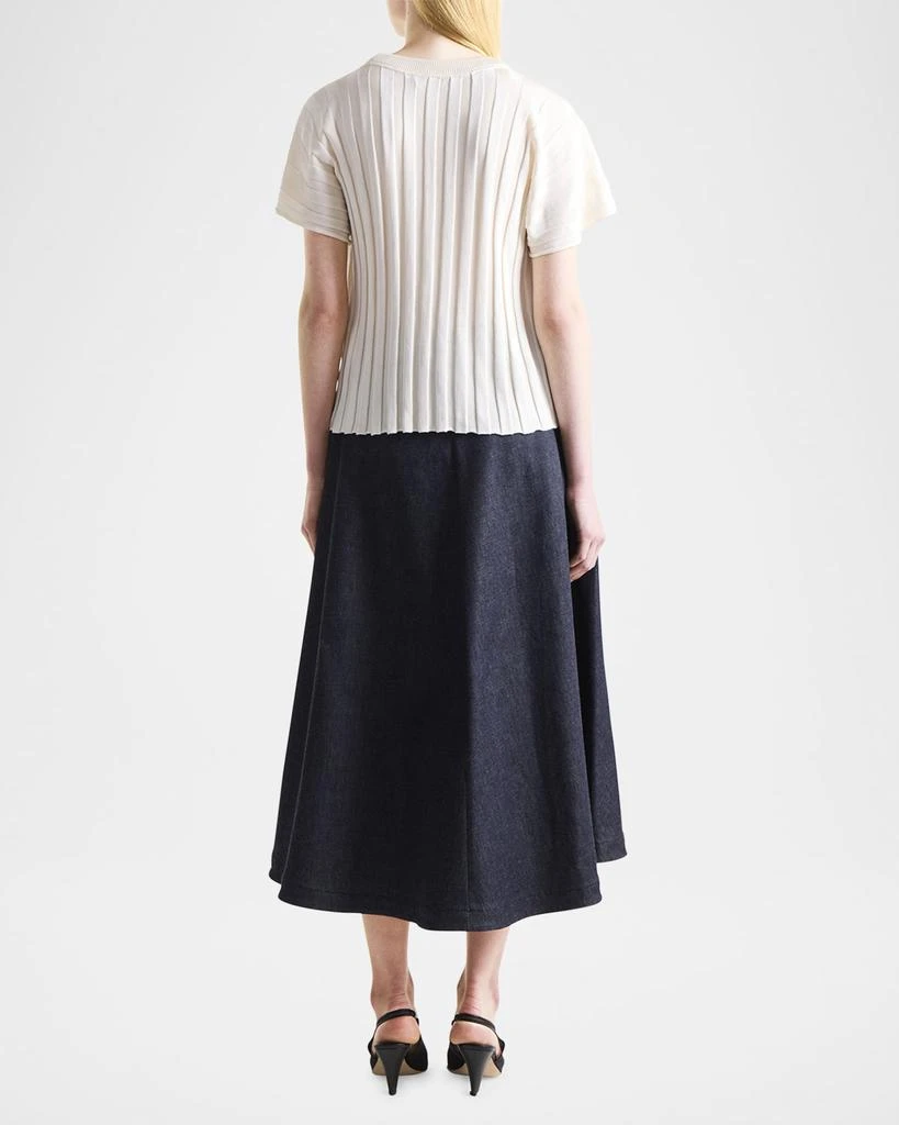 Altuzarra Zadie Silk Rib Short-Sleeve Top 3