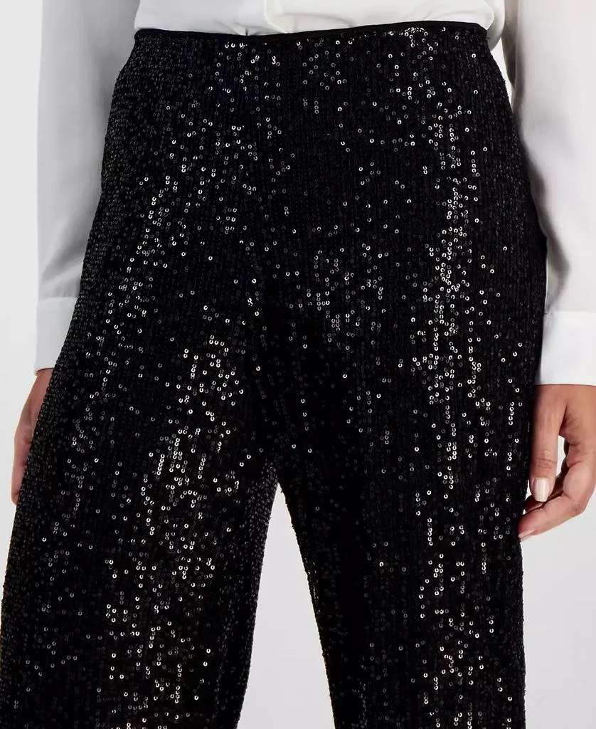 JM Collection Petite Sequin Pull-On Pants, Created for Macy's 3