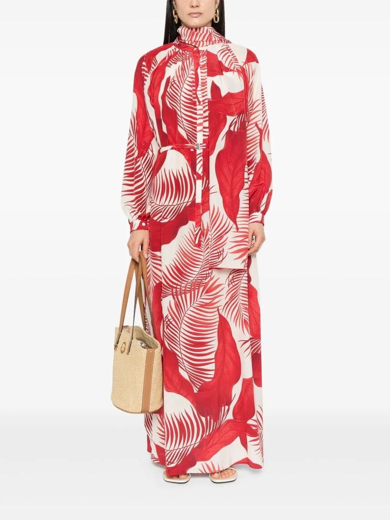 F.R.S For Restless Sleepers F.R.S For Restless Sleepers Leaf Print Maxi Dress