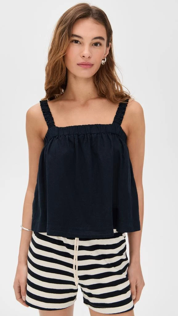 Stateside Linen Ruched Shoulder Tank 6