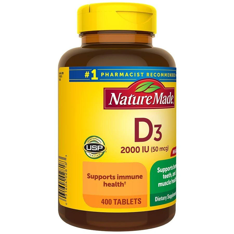 Nature Made Vitamin D3 2000 IU (50 mcg) Tablets 5