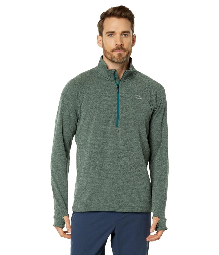L.L.Bean Adventure Grid Fleece Quarter Zip Pullover in Gunmetal Gray , Size Large