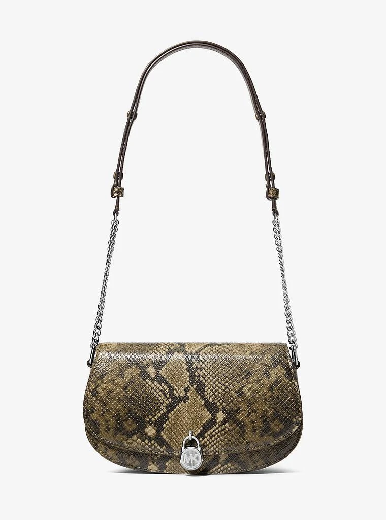 Michael Kors Mila Medium Snake Embossed Messenger Bag
