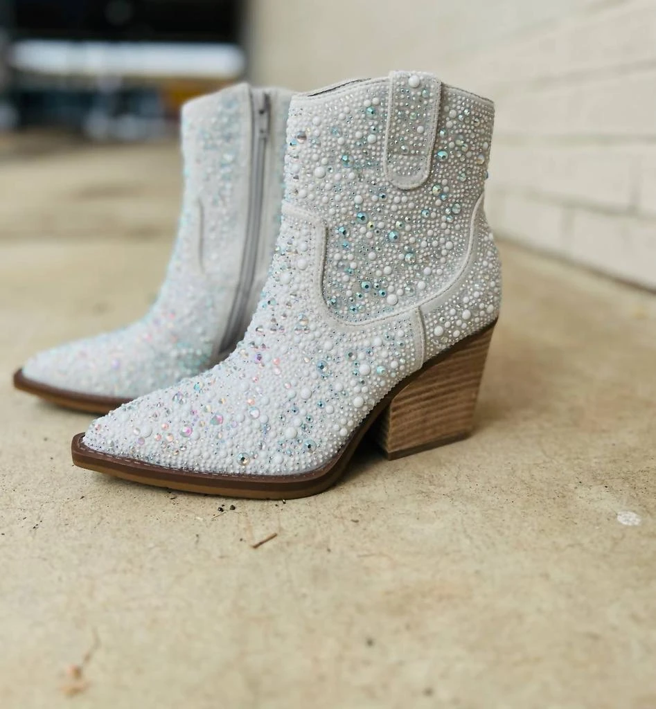 Very G Very G - Women's Rhinestone Booties 5
