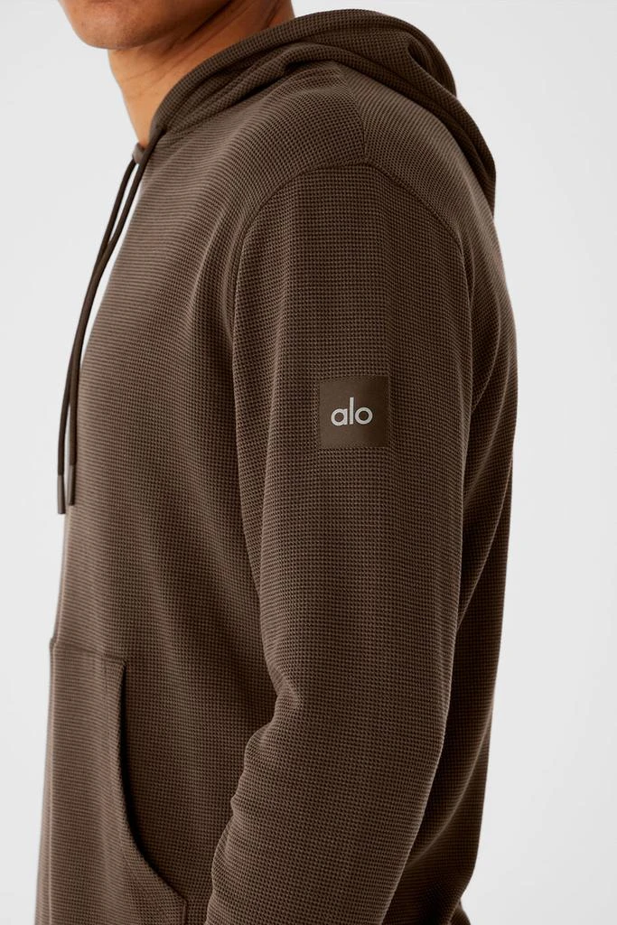 Alo Micro Waffle Fast Break Hoodie - Espresso 4