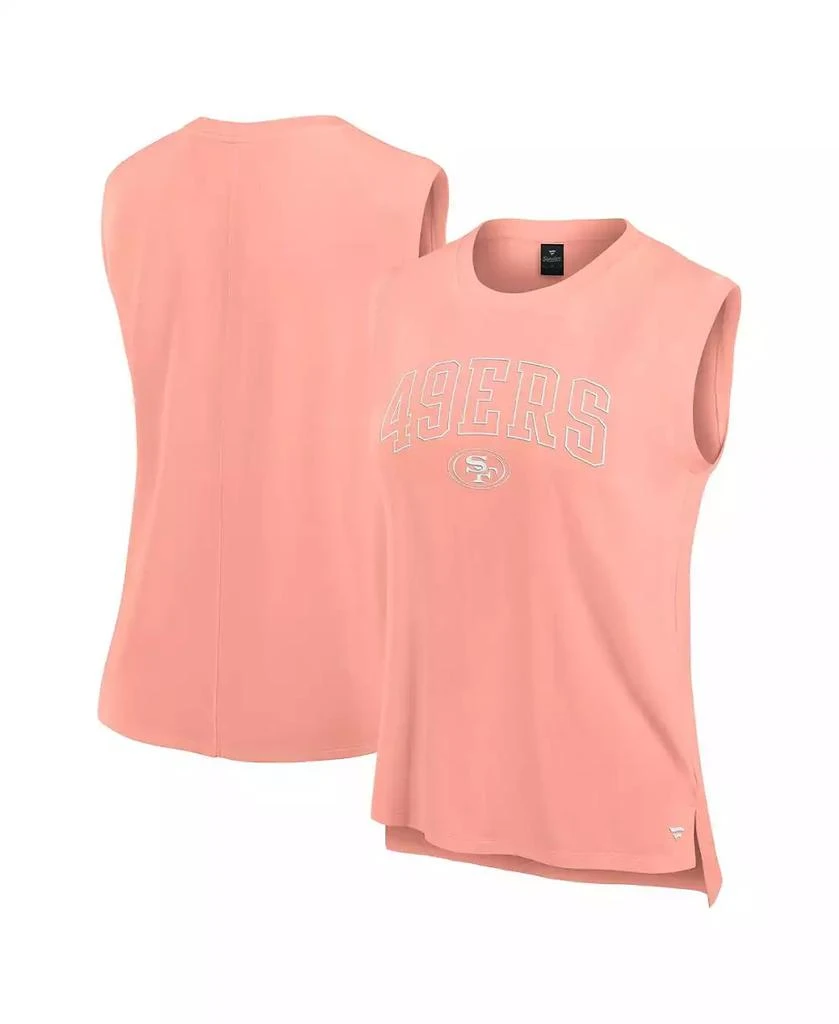 Fanatics Women's Coral San Francisco 49ers Studio Gym Tank Top 1