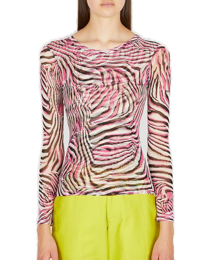 Collina Strada Collina Strada Cardio Animal Printed Mock Neck Top