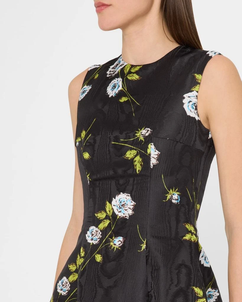 Emilia Wickstead Mara Floral-Print Faille Sleeveless Midi Dress 5