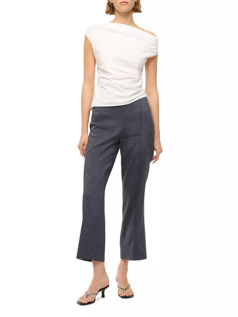 Staud Knack Linen-Blend Crop Pants 2