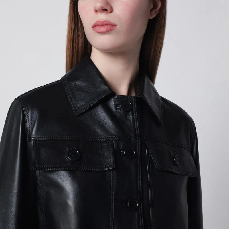 Salvatore Santoro Black cropped leather jacket 4