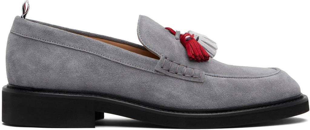Thom Browne Gray RWB Tassel Loafers 1