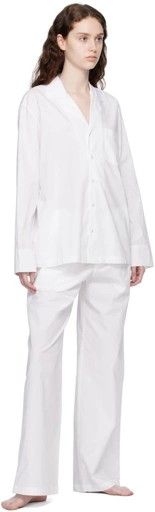 SKIMS White Poplin Sleep Cotton Button Up Shirt 4