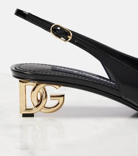 Dolce 
Gabbana Jackie DG 40 patent leather slingback pumps 5