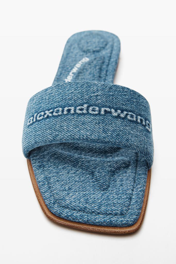 [Alexander Wang]Denim Sandal ダブルバンドスライドサンダル Alexander Wang Float Denim Print Leather Platform Slide
