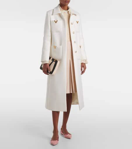 Valentino Rockstud tweed ballet flats 3