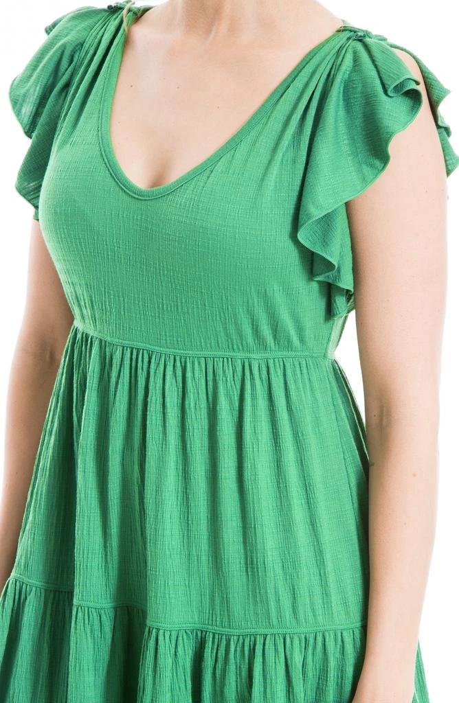 Max Studio Ruffle Cap Sleeve Tiered Jersey Babydoll Dress 3