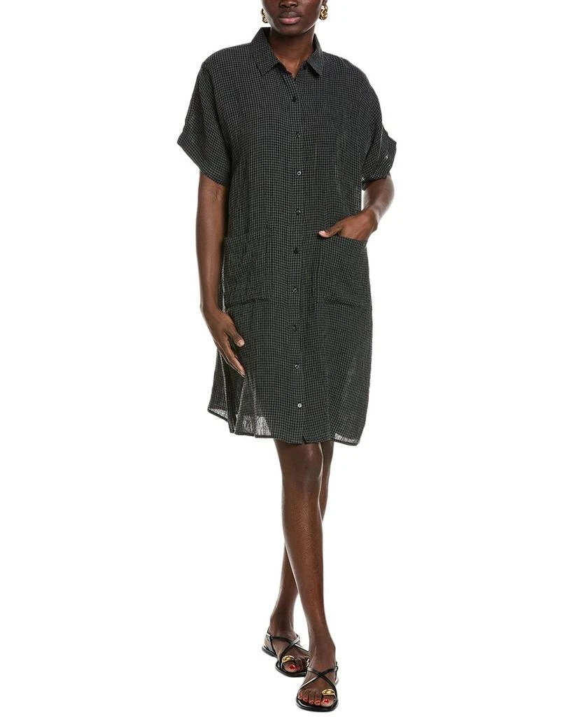 Eileen Fisher EILEEN FISHER Gingham Linen Shirtdress 1