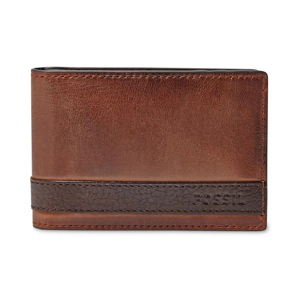 Fossil Men's Leather Quinn Money Clip Bifold Wallet 1