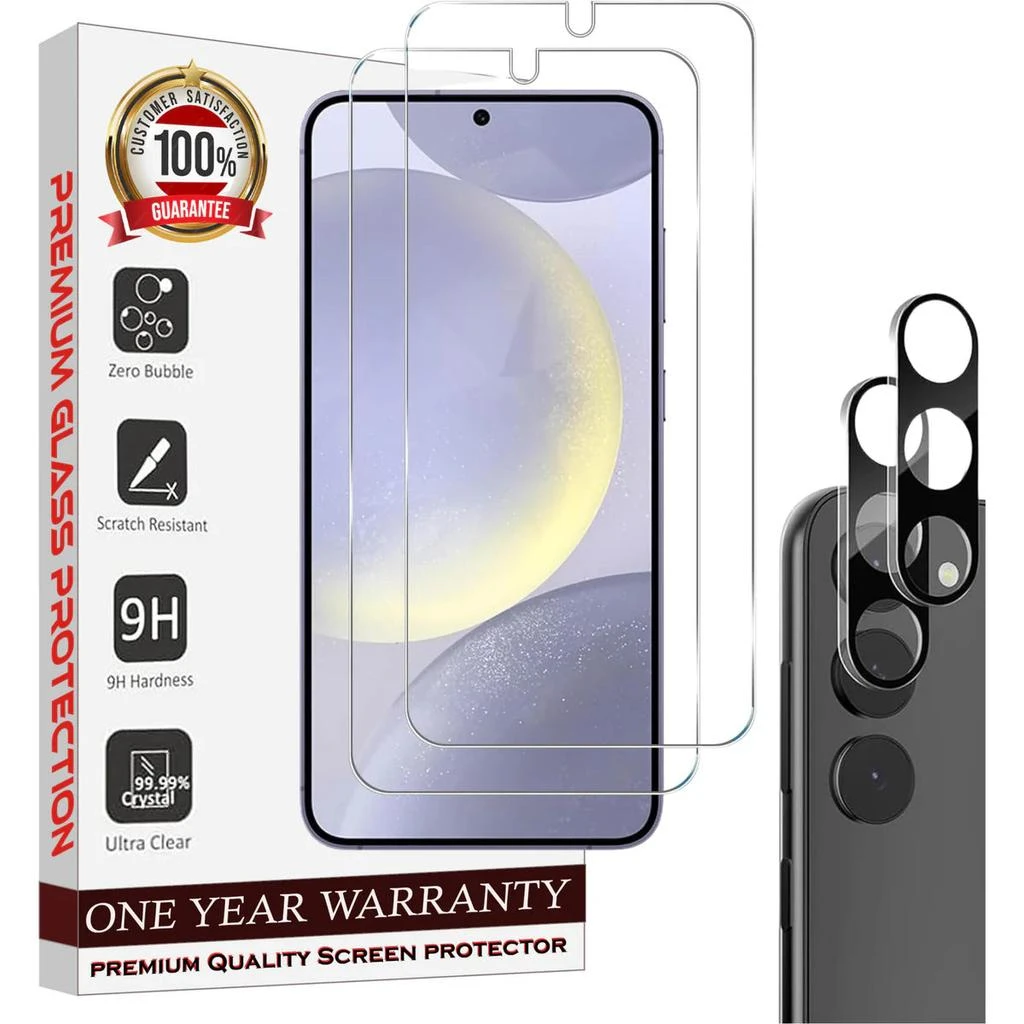 ENTRONIX Entronix Clear Screen Protector & Camera Lens Protector Compatible with Galaxy S25 - 4 Piece Combo